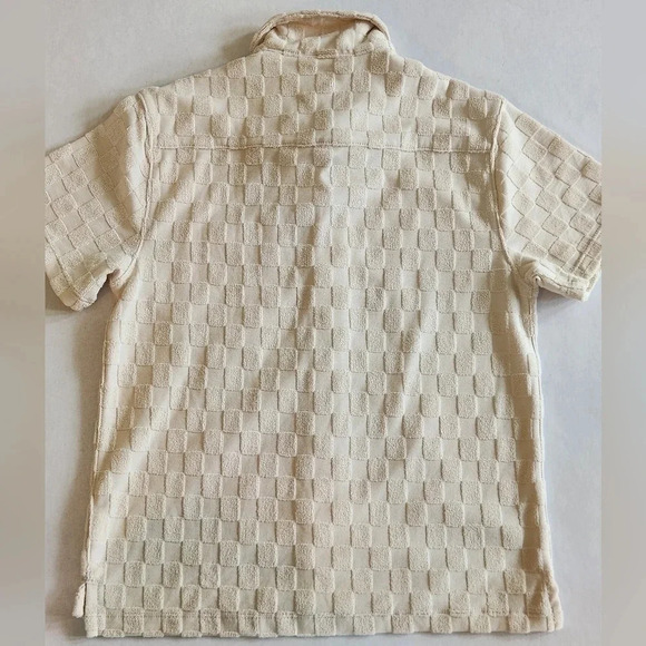 NWT || CREWCUTS || Camp-collar shirt, cream, sz 10, button down, collar - Picture 4 of 5
